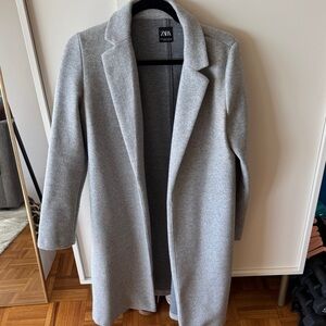 Zara Women's Light Gray Trench Coat